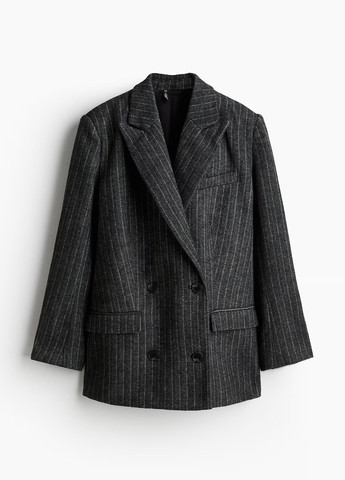 Графитовый женский жакет H&M полосатый - демисезонный