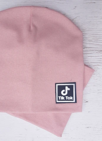 Дитяча шапка з хомутом КАНТА "TikTok" розмір 48-52 рожева (OC-995) Канта (220180360)