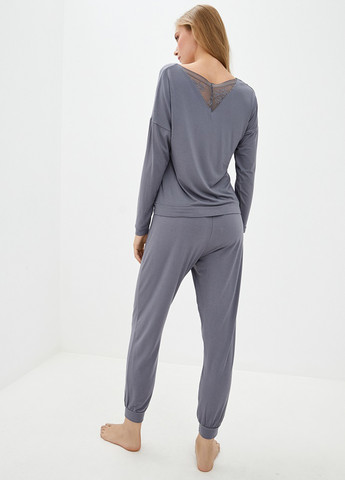 Темно-серая всесезон пижама (свитшот, брюки) свитшот + брюки Pretty Polly
