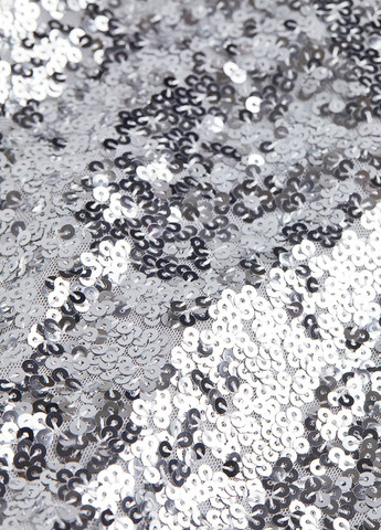 Серебряное коктейльное, вечернее платье а-силуэт H&M однотонное