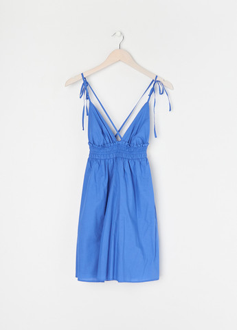 Синя кежуал сукня в стилі армпір, з відкритою спиною Sinsay однотонна
