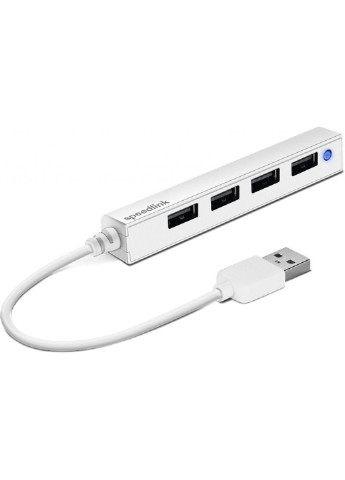 Концентратор SNAPPY SLIM USB Hub, 4-Port, USB 2.0, Passive, White (SL-140000-WE) Speedlink (250125382)