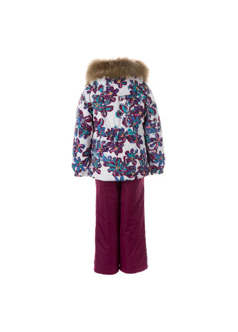 Бордовий зимній комплект зимовий (куртка + напівкомбінезон) marvel Huppa