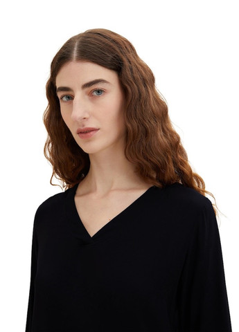 Чорна блуза Tom Tailor