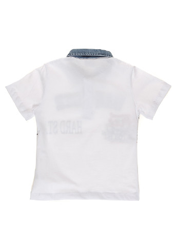 Белая детская футболка-поло для мальчика Starlet с надписью