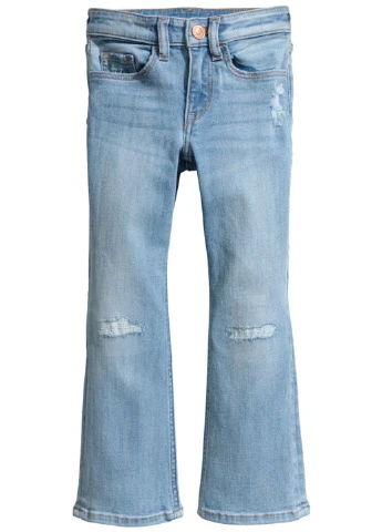 Голубые демисезонные клеш джинсы H&M