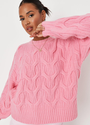 Рожевий зимовий светр джемпер Missguided
