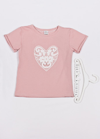 Персикова літня футболка з коротким рукавом Little Bunny