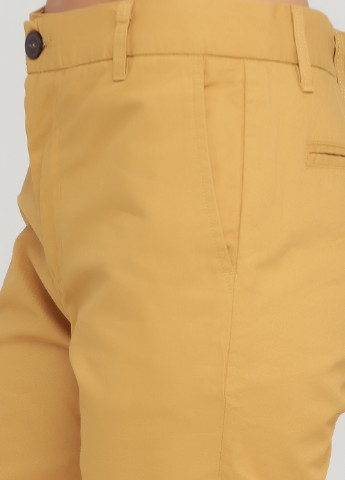 Горчичные кэжуал демисезонные чиносы, прямые брюки Asos