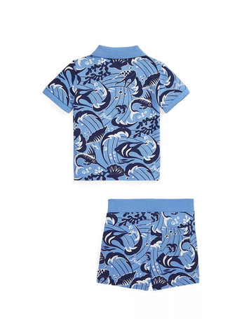 Синий демисезонный комплект (поло, шорты) Ralph Lauren