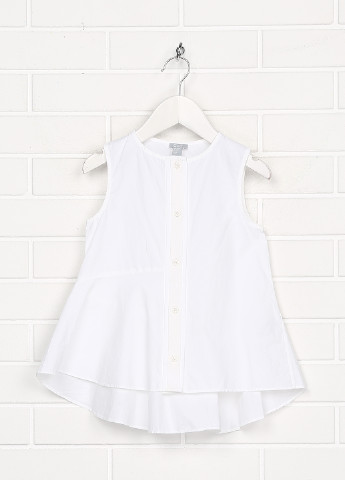 Белая однотонная блузка без рукава Cos летняя