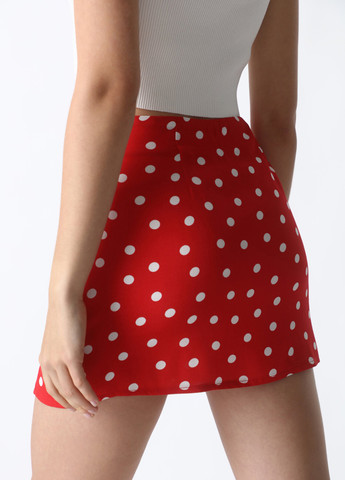 Красная кэжуал в горошек юбка Lefties а-силуэта (трапеция)