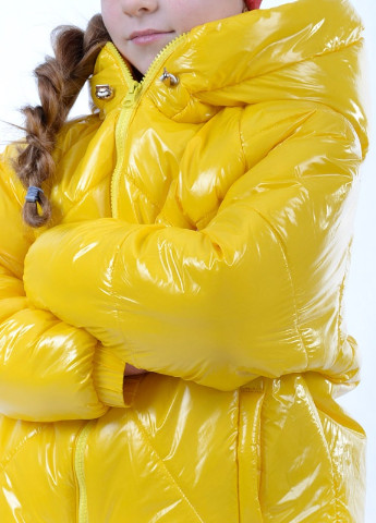 Желтая демисезонная демисезонная куртка-реглан Luxik