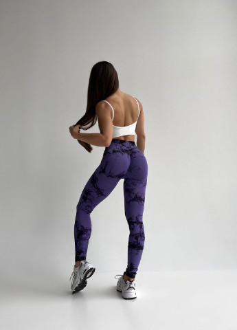 Фиолетовые лосины спортивные женские FitU