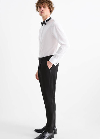 Черные праздничный, классические демисезонные прямые брюки C&A