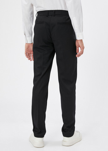 Черные классические демисезонные прямые брюки KOTON