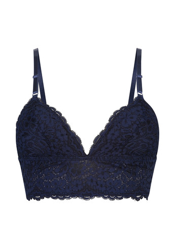 Темно-синій бралетт бюстгальтер Hunkemoller без кісточок поліамід