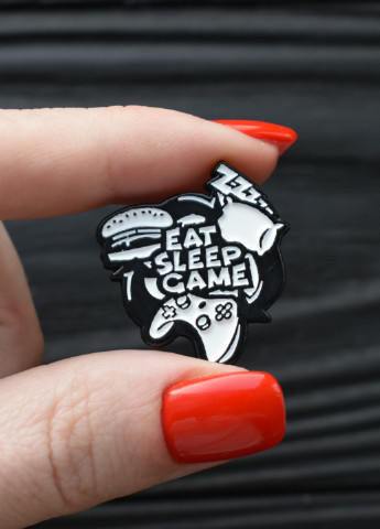 Металлический значок, пин, брошь "Eat. Sleep. Game" Westwood Decor (252726211)