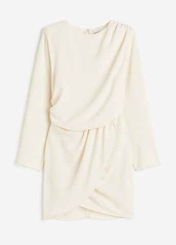 Кремова кежуал сукня а-силует H&M однотонна