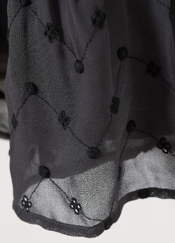 Темно-серое кэжуал платье а-силуэт H&M в горошек