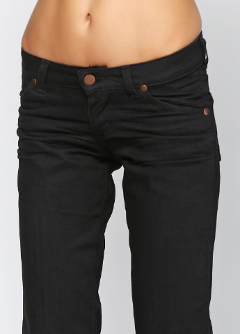 Черные кэжуал демисезонные прямые брюки Wrangler