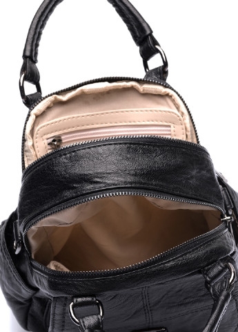 Сумка-рюкзак Pierre Cardin однотонный чёрный кэжуал