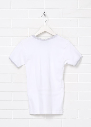 Белая зимняя футболка с коротким рукавом NINETTA