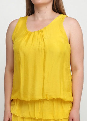 Желтое кэжуал платье платье-майка Made in Italy однотонное