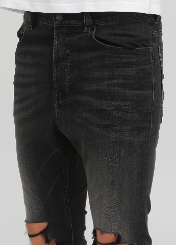 Темно-серые демисезонные джинсы No Brand