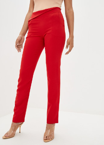 Красные кэжуал летние прямые брюки Luzana