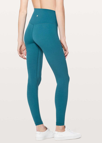Бирюзовые демисезонные леггинсы Lululemon Athletica