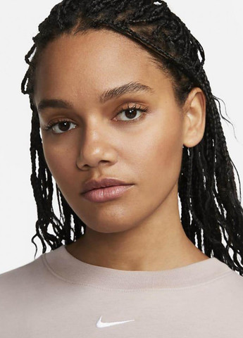 Бежева спортивна, кежуал сукня dv7882-272 сукня-футболка Nike однотонна