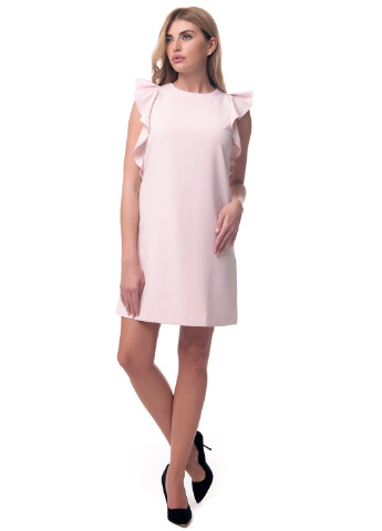Бледно-розовое кэжуал платье Arefeva однотонное