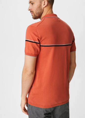 Оранжевая футболка-поло для мужчин C&A