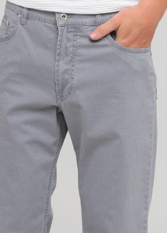 Светло-серые кэжуал демисезонные прямые брюки Lagrand