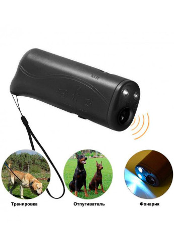 Відлякувач собак ультразвуковий з ліхтариком Чорний Good Idea AD 100 (242336074)