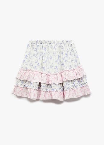 Разноцветная кэжуал цветочной расцветки юбка KOTON клешированная