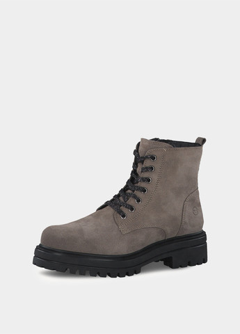 Осенние ботинки Tamaris на тракторной подошве из натуральной замши