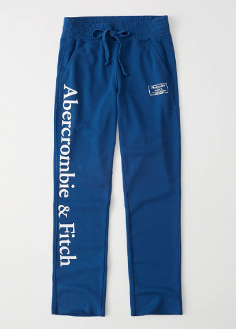 Синие спортивные демисезонные брюки Abercrombie & Fitch