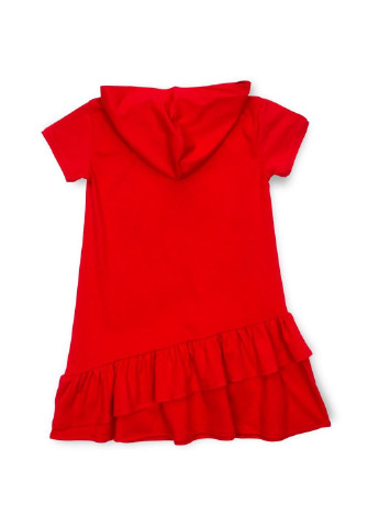 Розовое платье с капюшоном (211007-122g-red) Bushra (251326464)