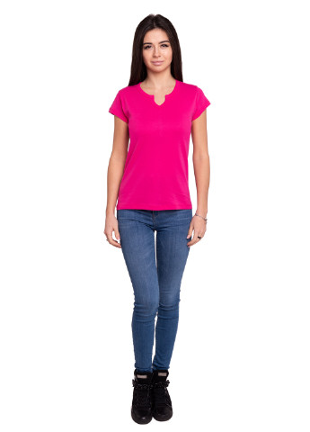 Рожева всесезон футболка жіноча Наталюкс 21-2383