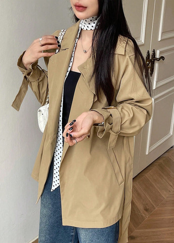 Плащ SHEIN тренчкот на гудзиках демісезон (341250875)