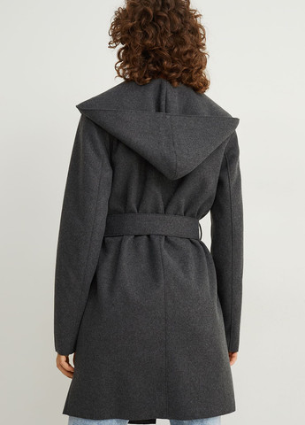 Темно-сіре демісезонне Пальто однобортне C&A