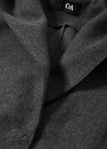 Темно-сіре демісезонне Пальто однобортне C&A