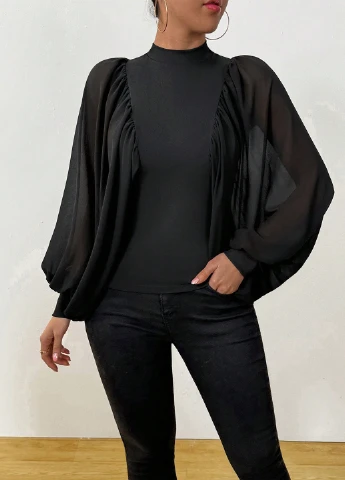Чорна блуза SHEIN
