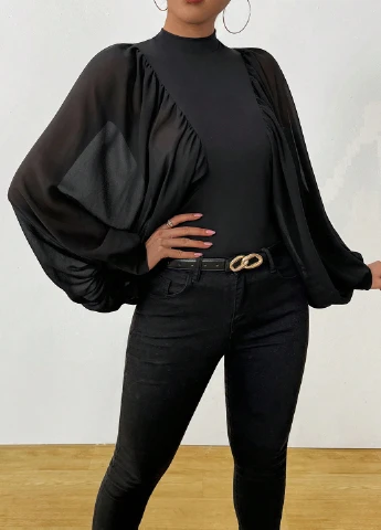 Чорна блуза SHEIN