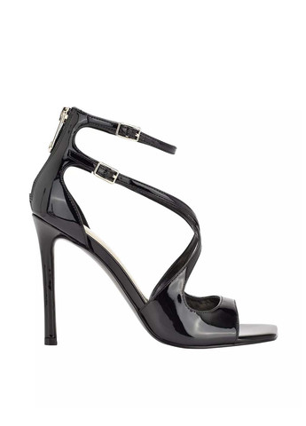 Черные босоножки Guess с ремешком лаковые