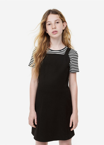 Чорний демісезонний комплект (футболка, сукня) H&M