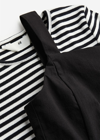 Черный демисезонный комплект (футболка, платье) H&M