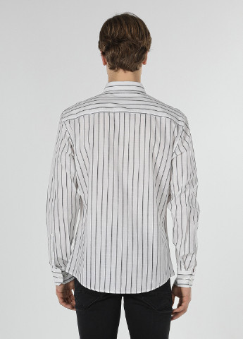 Белая кэжуал рубашка в полоску Colin's